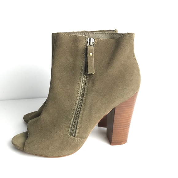 Zadig & Voltaire Peep Toe Suede Ankle Boots Sz 7 - Picture 2 of 7